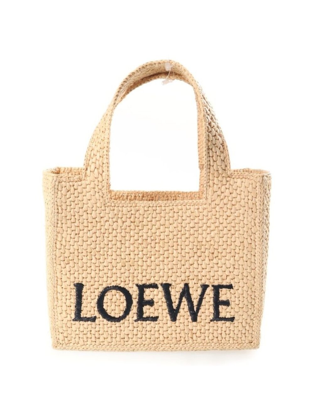 Loewe Font Tote Mini 2-Way Shoulder Bag Natural Brown